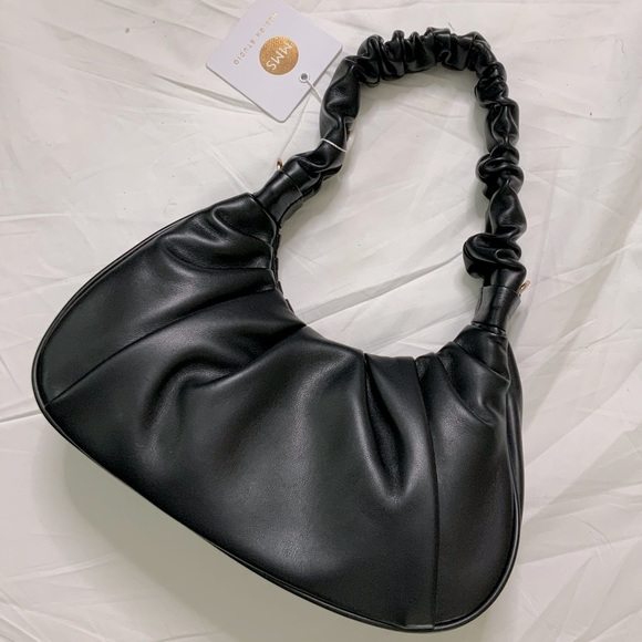 Black Ruched Mini Handbag NWT - Picture 9 of 9